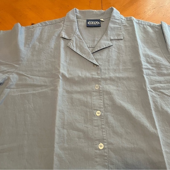 NEW Big Bud Press Linen Blend Pantry Button Up Top in Blue Sz 3XL - Picture 3 of 12